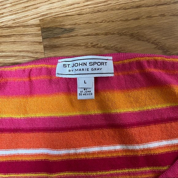 St John Sport by Marie Gray Stripe Tank Top - Picture 5 of 6